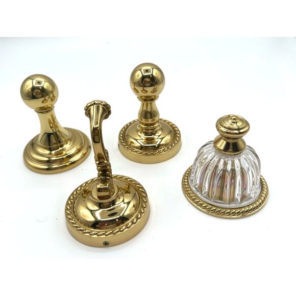 Antique Polished Brass Towel Bar And Bathroom Accessories  Hardware‎ Set - Picture 5 of 10